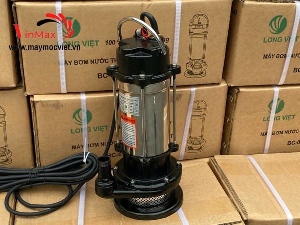 Máy Bơm Tõm Long Việt 750W Thân Inox