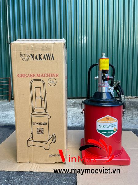 Máy Bơm Mỡ Khí Nén Nakawa 25 lít BM25L