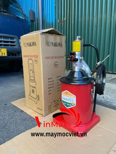 Máy Bơm Mỡ Khí Nén Nakawa 25 lít BM25L