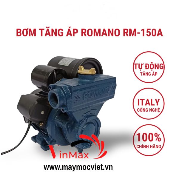 Máy bơm tăng áp Romano RM 150A