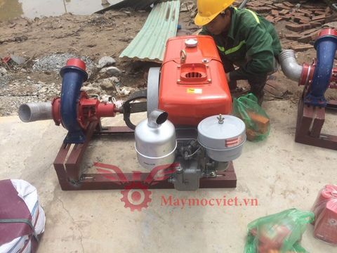 Máy bơm nước đầu nổ Diesel D8 phi 76