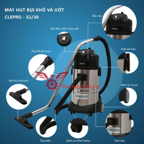 Máy hút bụi công nghiệp Clepro S1/30