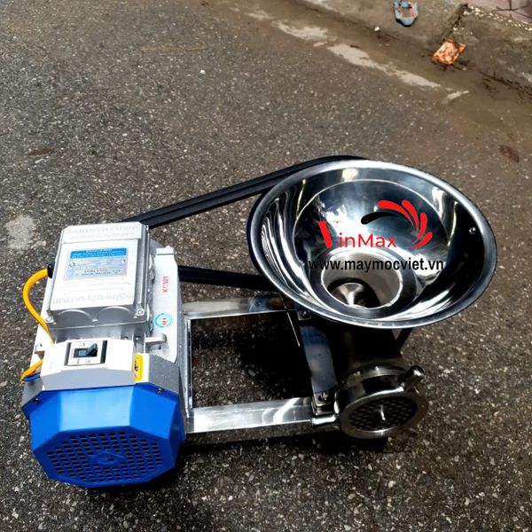 Cối đùn xương, đùn thịt 32 motor 4hp chân inox Turbo TBC432