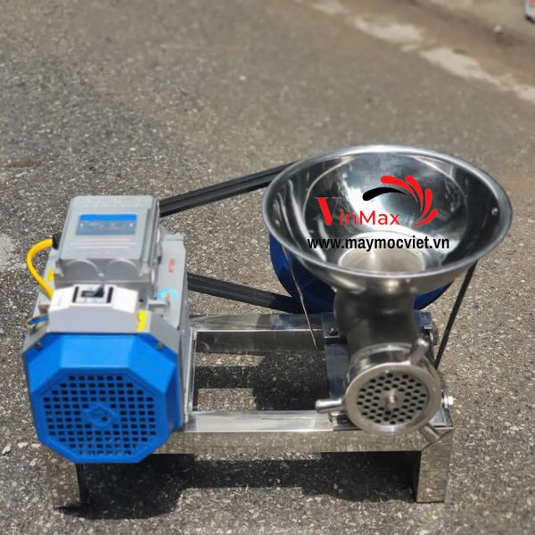 Cối đùn xương, đùn thịt 32 motor 4hp chân inox Turbo TBC432