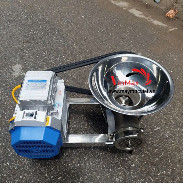Cối đùn xương, đùn thịt 32 motor 4hp chân inox Turbo TBC432