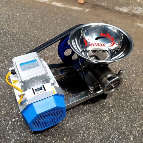 Cối đùn xương, đùn thịt 32 motor 4hp chân inox Turbo TBC432