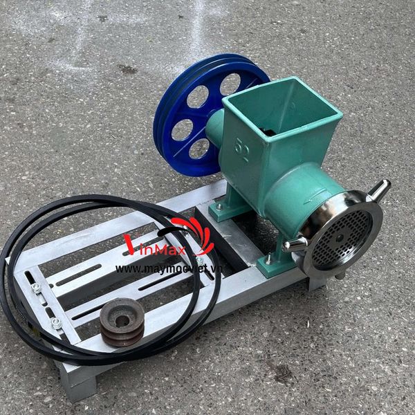 Máy nghiền xương, đùn thịt 52 motor 4hp khung inox Turbo TBC452