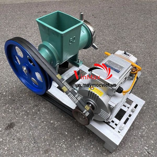 Máy nghiền xương, đùn thịt 52 motor 4hp khung inox Turbo TBC452