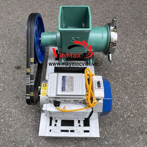 Máy nghiền xương, đùn thịt 52 motor 4hp khung inox Turbo TBC452