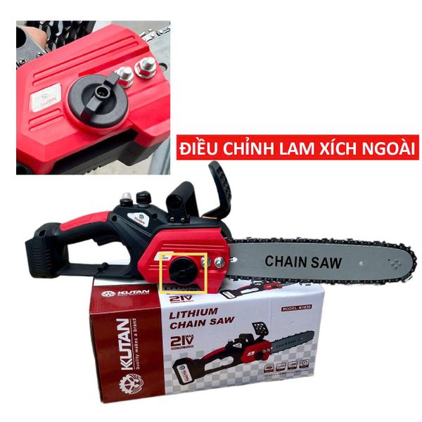 Cưa xích chạy pin 21V không chổi than Kutan KP21