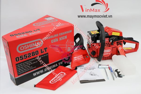 Cưa xích Oshima OS5280 LT 58cc Đỏ-đen 2 thì