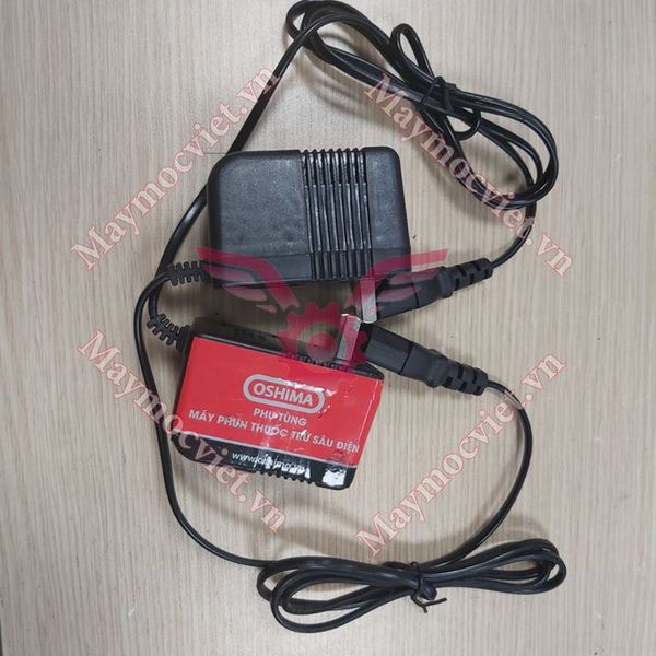 Cục sạc cơ 12V bình xịt điện 1200mA chính hãng Oshima