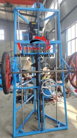 Dàn khoan đất lấy mẫu, chôn cọc  động cơ 15hp sâu 1.5m Turbo TBK15