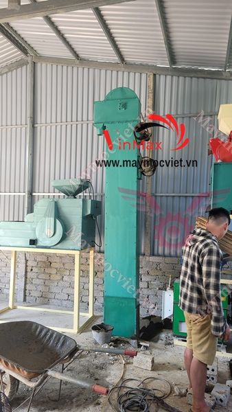 Dàn máy xay xát gạo tự hút liên hoàn Vinmax VMX1050 ( Tự động tải lúa gạo )