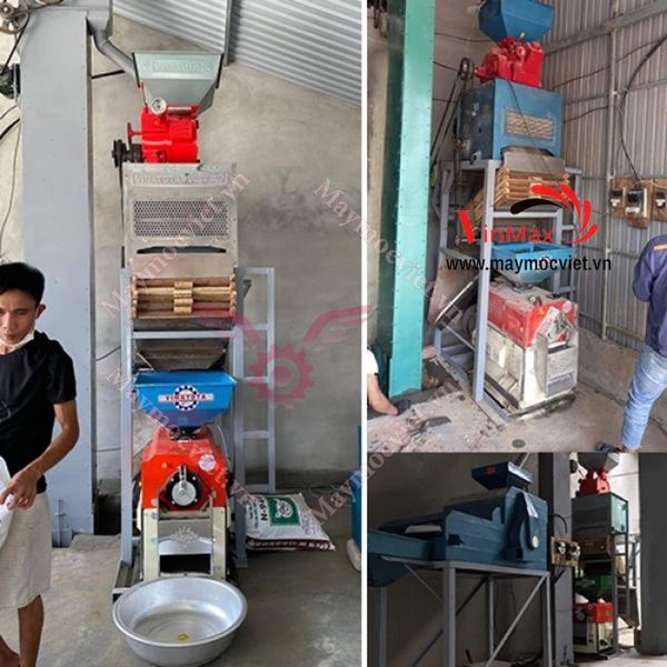 Dàn máy xay xát gạo tự hút liên hoàn Vinmax VMX1050 ( Tự động tải lúa gạo )