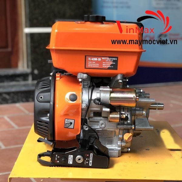 Động Cơ Xăng Mitsuyama 20Hp TL-490R-2D Tua Chậm Có Đề