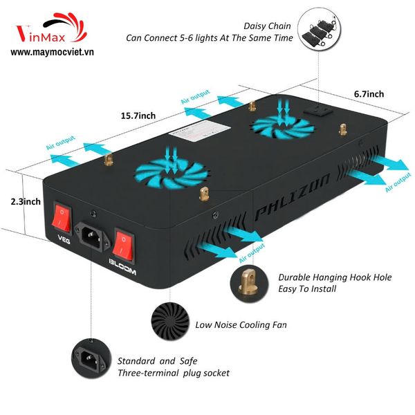 Đèn led trồng cây Turbo TBL1200