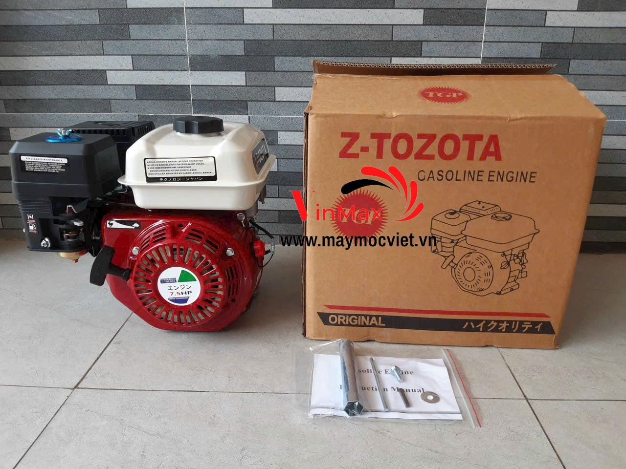 Động Cơ Xăng 7.5HP Z-Tozota GX230 Tua Chậm – Vinmax