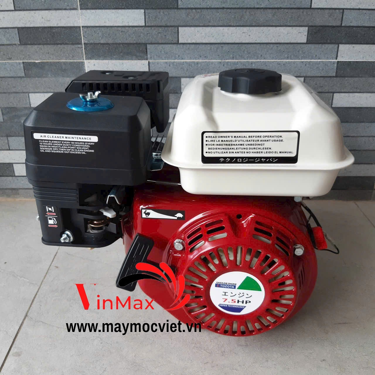 Động Cơ Xăng 7.5HP Z-Tozota GX230 Tua Chậm – Vinmax