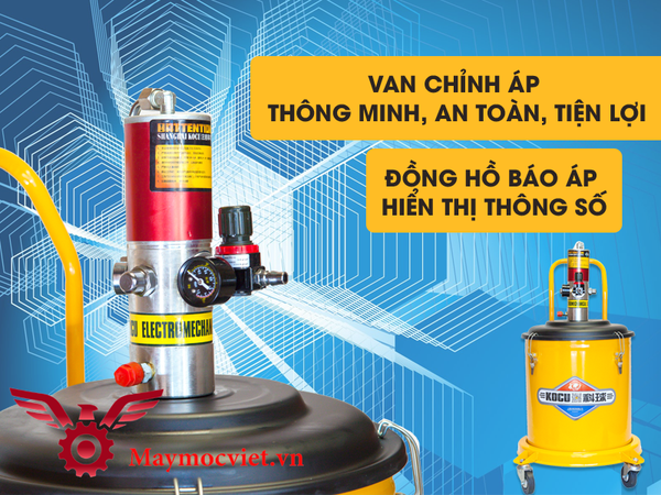 Máy bơm mỡ khí nén 30L Kocu GZ-9