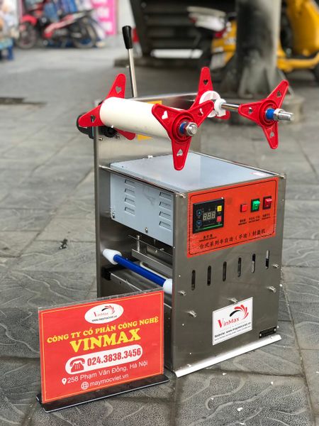 Máy dán màng hộp vuông, máy ép màng hộp vuông bán tự động Vinmax VM2014