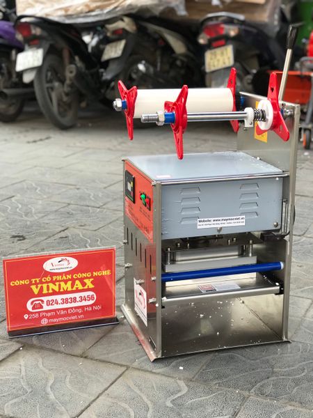 Máy dán màng hộp vuông, máy ép màng hộp vuông bán tự động Vinmax VM2014