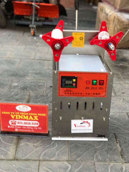 Máy dán màng hộp vuông, máy ép màng hộp vuông bán tự động Vinmax VM2014