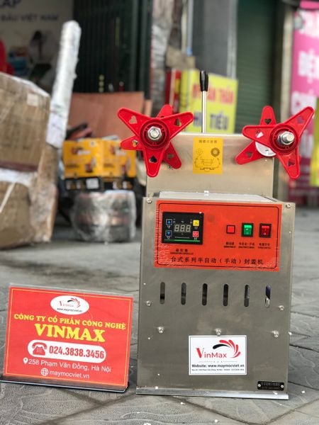 Máy dán màng hộp vuông, máy ép màng hộp vuông bán tự động Vinmax VM2014