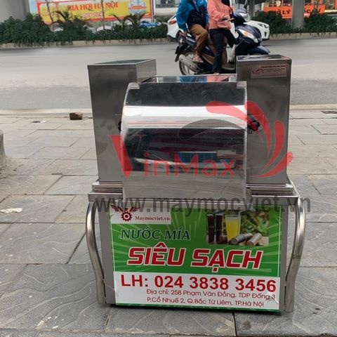 Máy ép mía  để bàn 2 cây siêu sạch 3 lô kim cương Vinmax F2-800