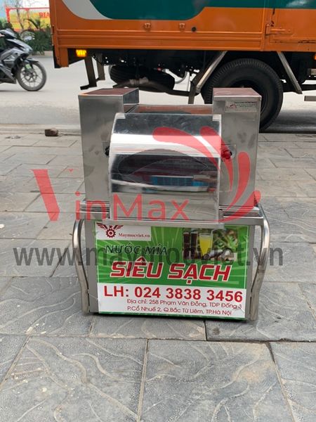 Máy ép mía  để bàn 2 cây siêu sạch 3 lô kim cương Vinmax F2-800