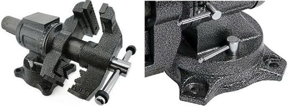 Ê tô bàn nguội có hàm kẹp ống đế xoay 360˚ 100mm và 125mm Yato YT-6505 - Ba Lan