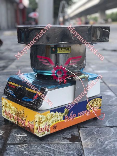 Máy nổ bắp rang bơ bằng Ga 1 Van có máng VN01