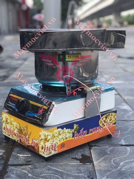 Máy nổ bắp rang bơ bằng Ga 1 Van có máng VN01