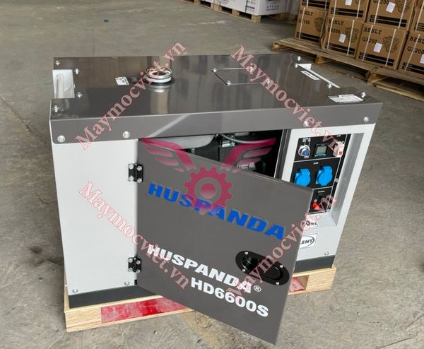 Máy Phát Điện Chạy Dầu 5Kw Huspanda HD6600S Chống Ồn