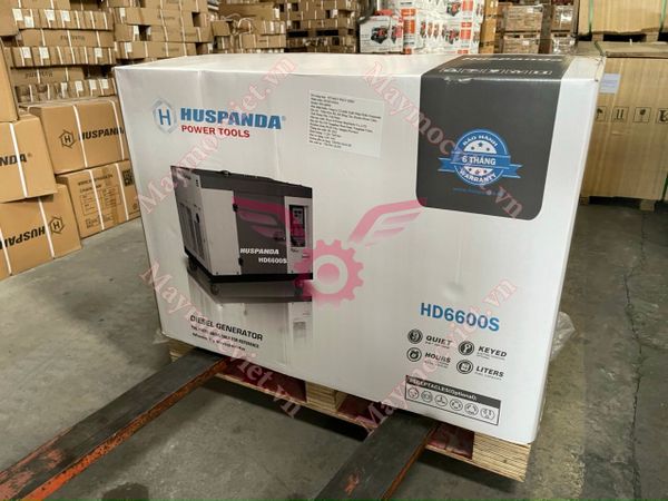 Máy Phát Điện Chạy Dầu 5Kw Huspanda HD6600S Chống Ồn