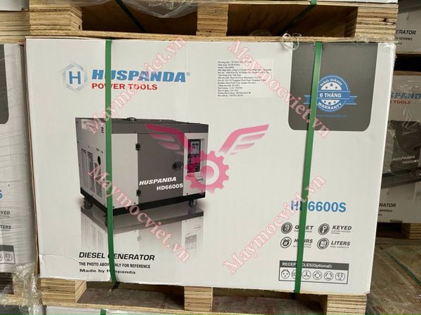 Máy Phát Điện Chạy Dầu 5Kw Huspanda HD6600S Chống Ồn