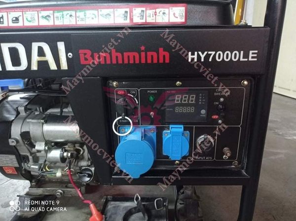 Máy phát điện 5kw chạy xăng 1 pha Hyundai HY7000LE