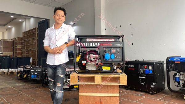 Máy phát điện 5kw chạy xăng 1 pha Hyundai HY7000LE