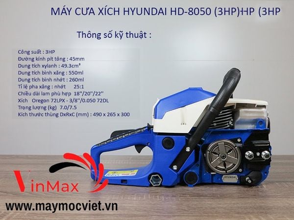 Máy cưa xích 3HP Hyundai HD-8050