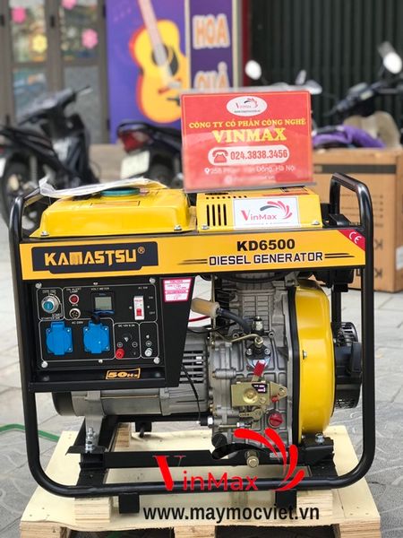 Máy phát điện chạy dầu 5Kw Kamastsu KD6500 đề nổ