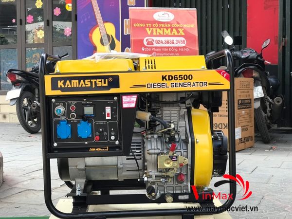Máy phát điện chạy dầu 5Kw Kamastsu KD6500 đề nổ