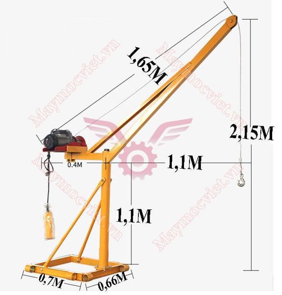 Khung cẩu xoay 360 độ tải trọng 500kg VM CX360