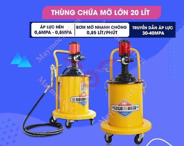 MÁY BƠM MỠ KHÍ NÉN KOCU GZ-100
