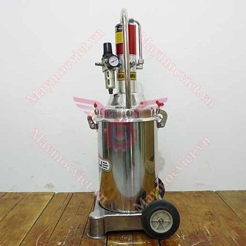 Máy bơm mỡ khí nén Kocu US-8 bình 12L inox