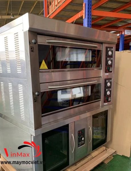 Lò nướng điện kèm ủ bột 2 tầng 8 khay Berjaya BJY-2B+8PF-E