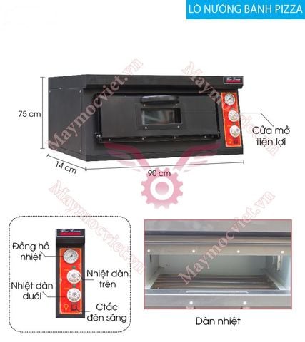 LÒ NƯỚNG PIZZA CHUYÊN DỤNG 1 TẦNG VMP1T