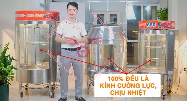 Lò quay vịt kính xoay 680 dùng than SV680