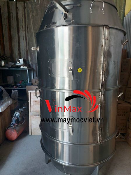 Lò quay vịt inox bằng than 100 có vanh nối VML100