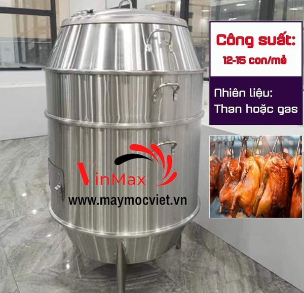 Lò quay vịt inox bằng than 100 có vanh nối VML100