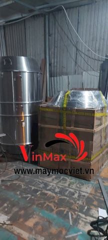 Lò quay vịt inox bằng than 100 có vanh nối VML100
